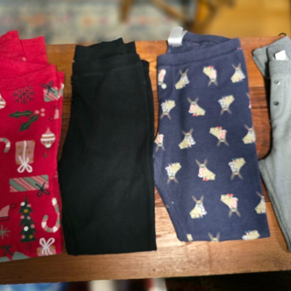 Lot of Four (4) Old Navy Thermal Long John Pajama bottoms Women's size M.
